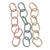 Thumbnail for Fresh Kid Barnvagnsringar Beige/Grå/Rosa (18-pack)