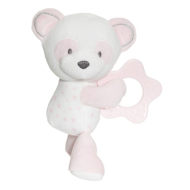 Fresh Kid Bitleksak med skallra Panda! Panda! Rosa