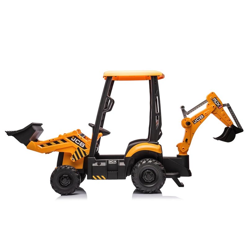 Azeno JCB Grävmaskin 12V med griparm, ljud och fjärrkontroll