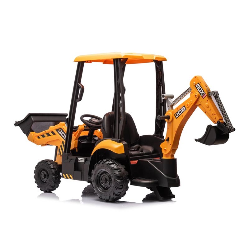Azeno JCB Grävmaskin 12V med griparm, ljud och fjärrkontroll