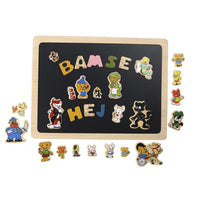 Thumbnail for Bamse Dubbelsidig magnettavla med 22 figurer & 51 bokstäver