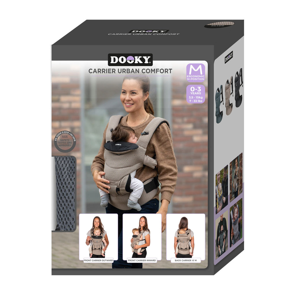 Dooky Bæresele Urban Comfort Grey Sapphire (3,5-15kg)
