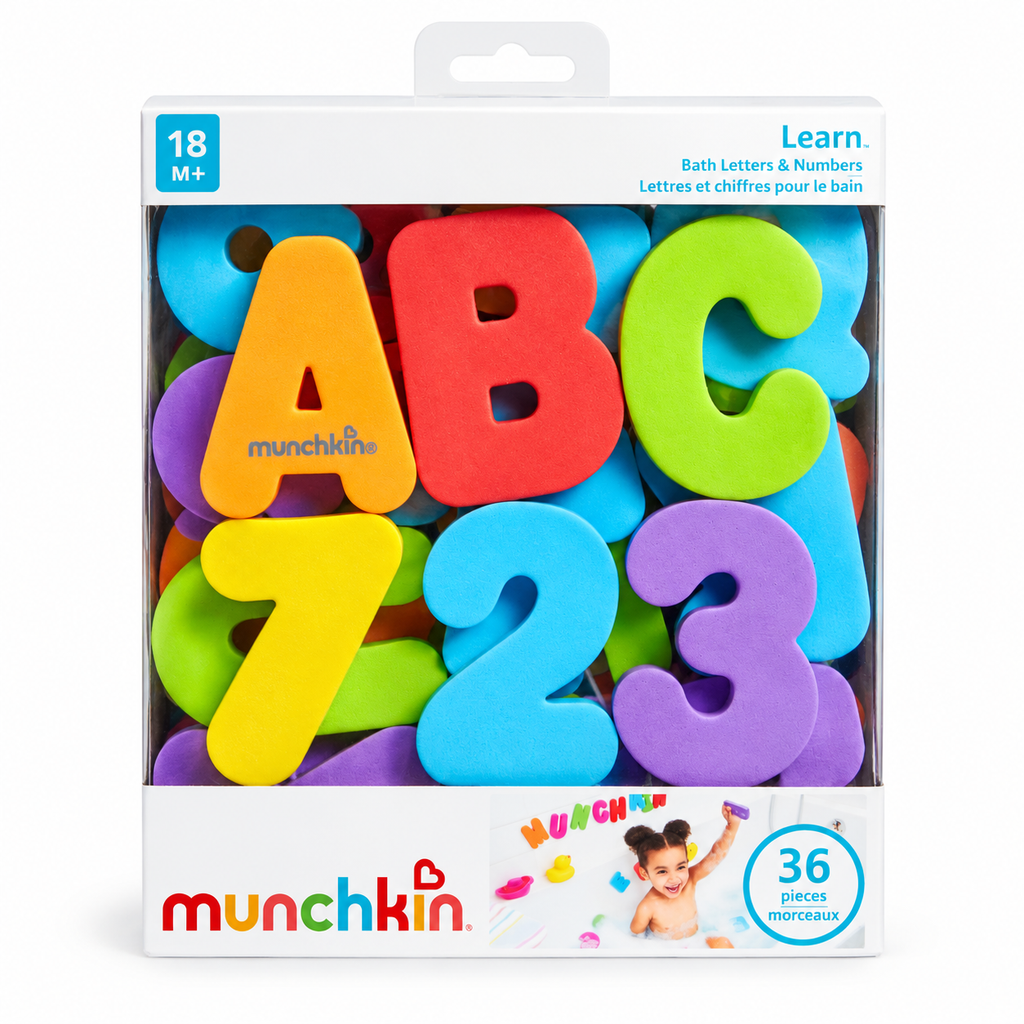 Munchkin bogstaver & tal til badet (36 dele)