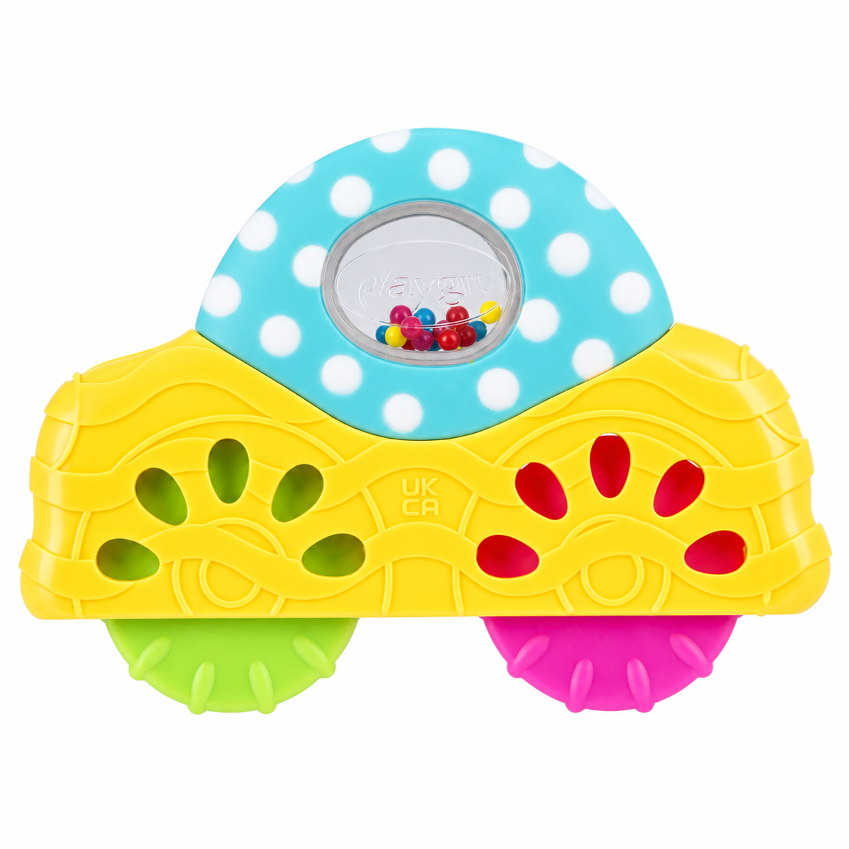 Playgro bilrangle med tekstur og perler 0m+