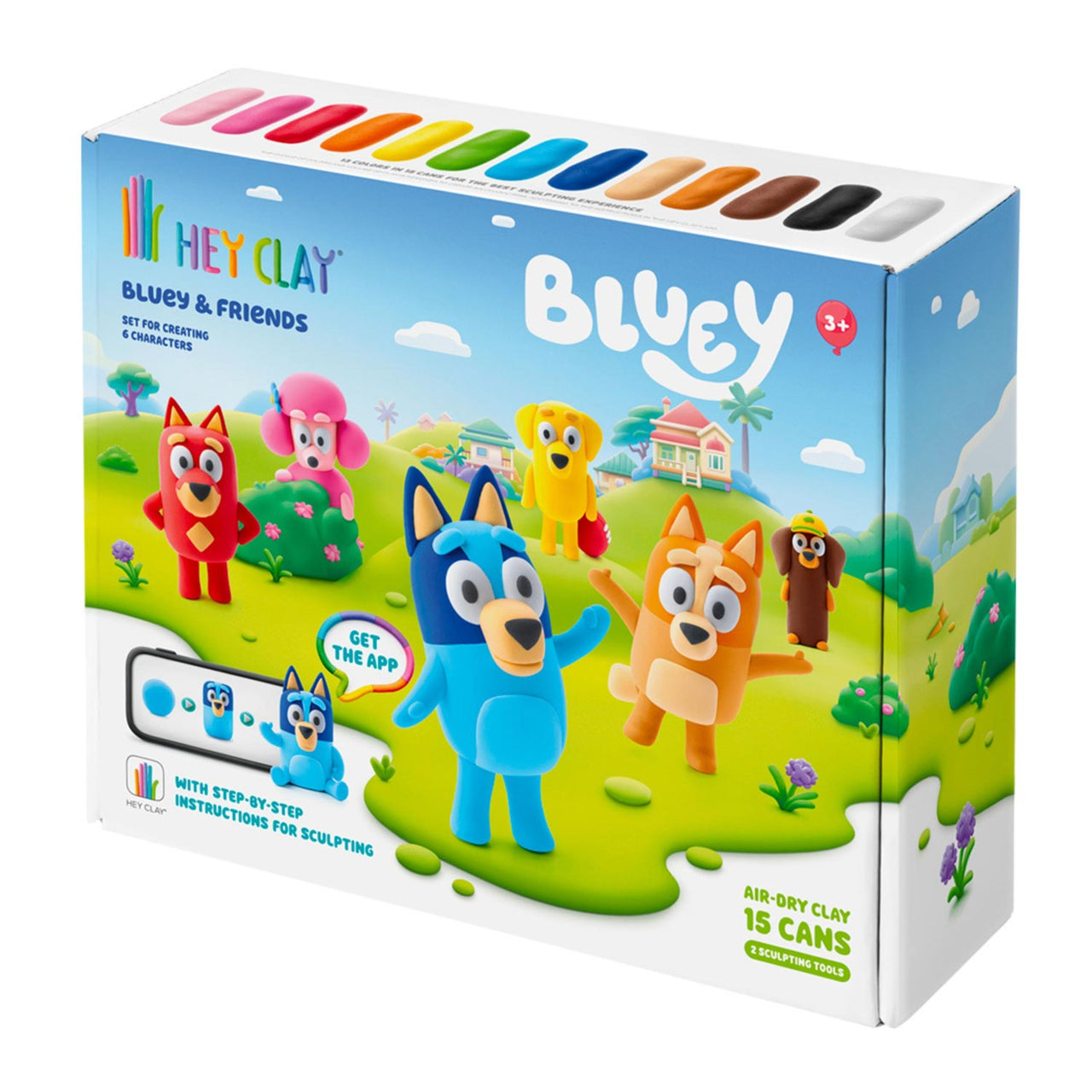 Hey Clay Lera Bluey & Friends (15 burkar)