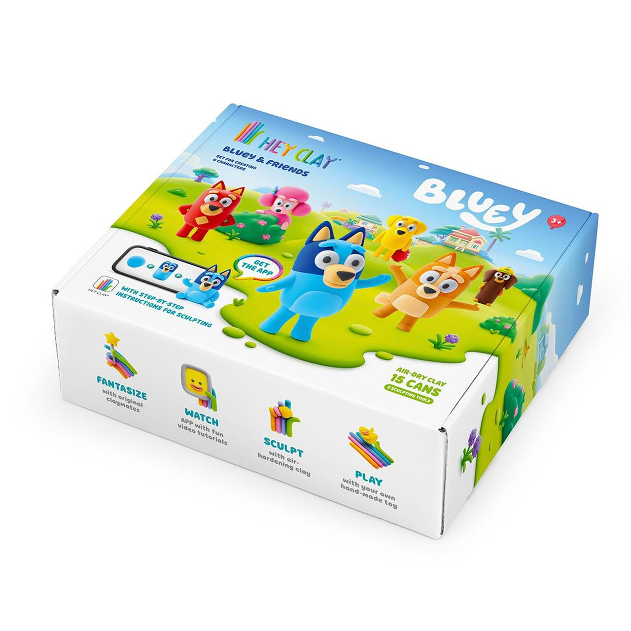 Hey Clay Lera Bluey & Friends (15 burkar)