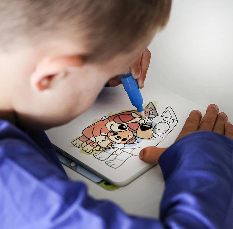 Bluey Magisk målarbok med vattenpenna