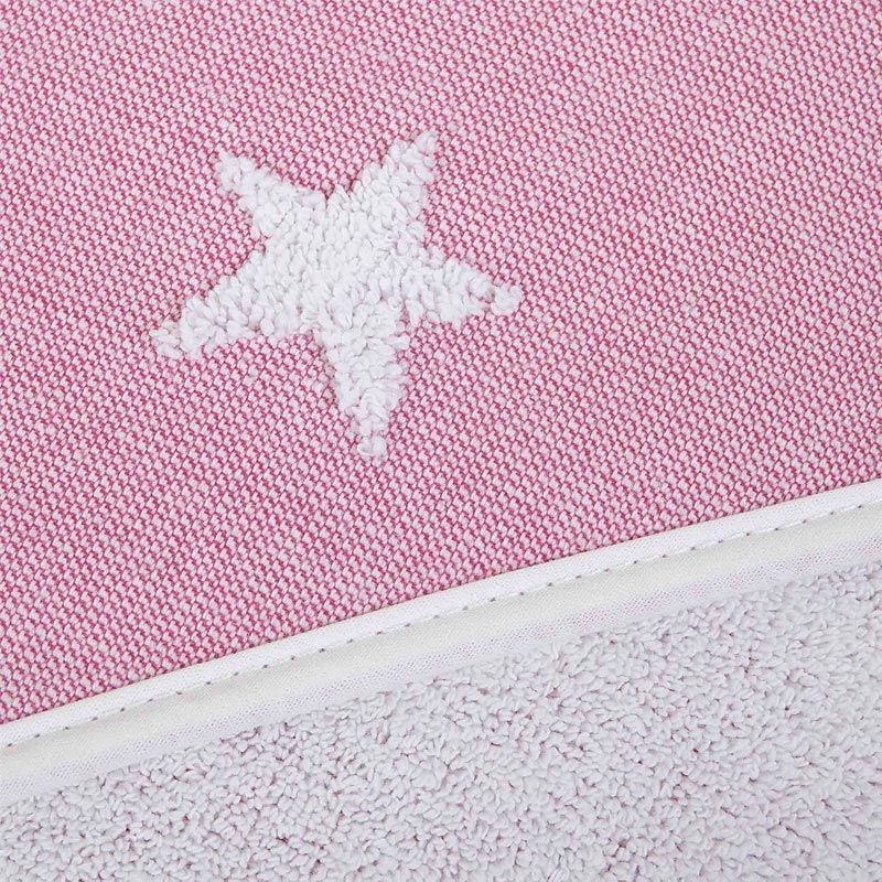 Fresh Kid Badcape Stjärna Rosa (100x100cm)