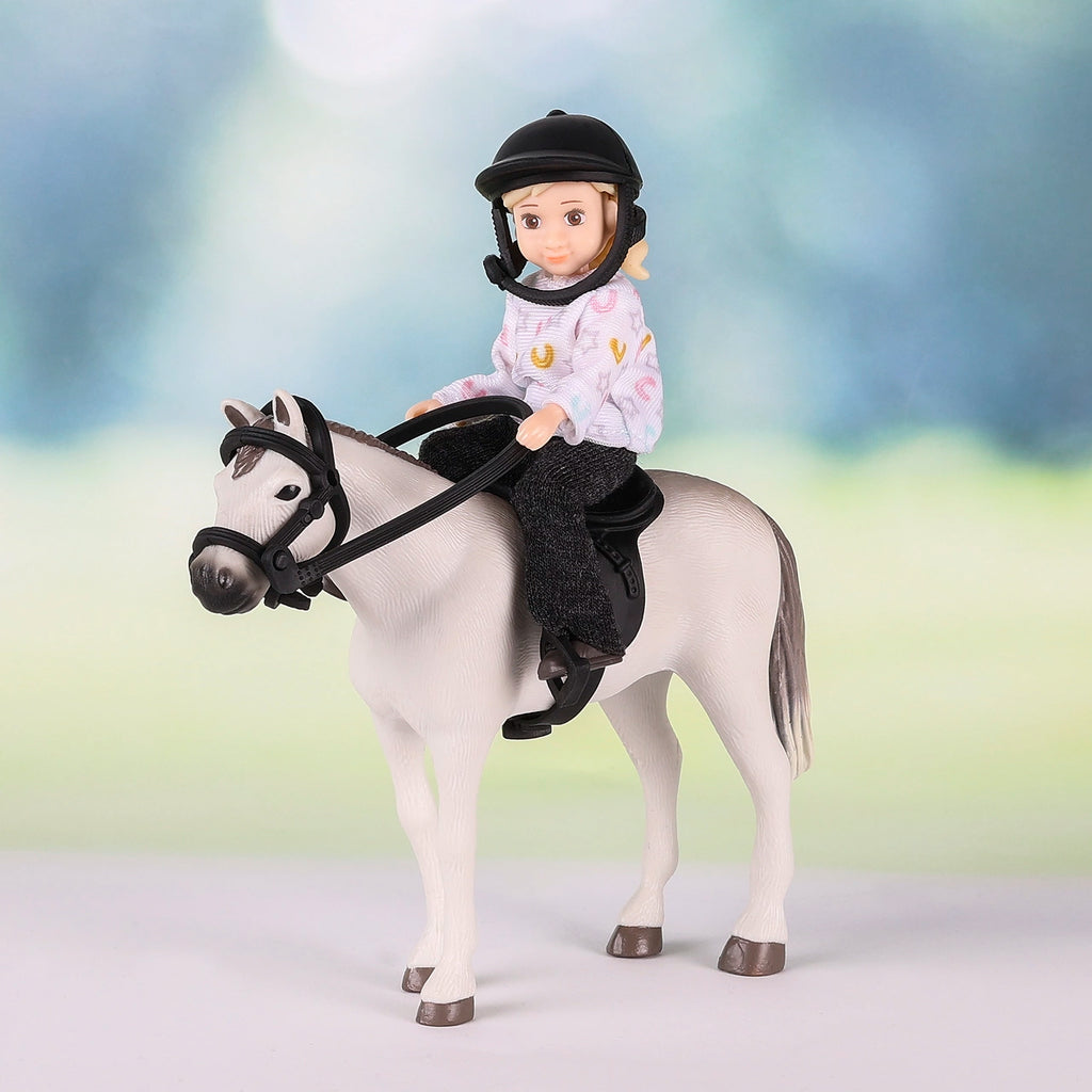 Lundby dukkehusdukke med hest