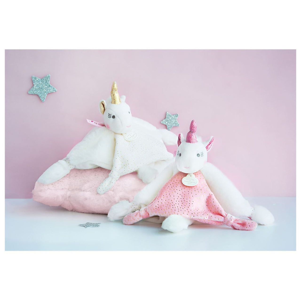 Doudou Et Compagnie Snuttefilt Gold Unicorn (22cm)