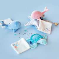 Thumbnail for Doudou Et Compagnie Blått gosedjur med snuttefilt Wale (15cm)