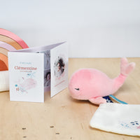 Thumbnail for Doudou Et Compagnie Rosa gosedjur med snuttefilt Wale (15cm)