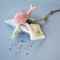 Thumbnail for Doudou Et Compagnie Rosa gosedjur med snuttefilt Wale (15cm)