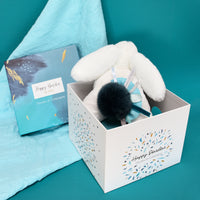 Thumbnail for Doudou Et Compagnie Presentlåda Happy Pop Pompom Bunny Peacock Blue
