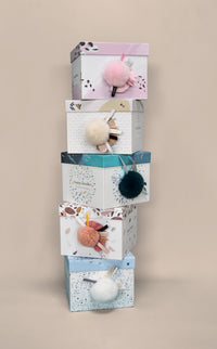 Thumbnail for Doudou Et Compagnie Presentlåda Happy Pop Pompom Bunny Peacock Blue