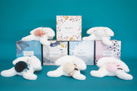 Thumbnail for Doudou Et Compagnie Presentlåda Happy Pop Pompom Bunny Peacock Blue