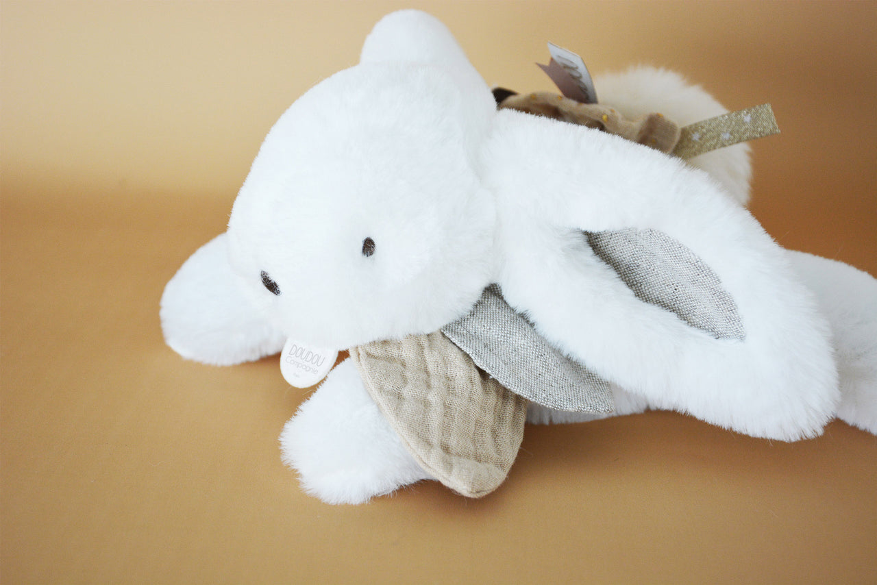 Doudou Et Compagnie Presentlåda Happy Wild Pompom Bunny Beige