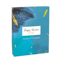 Thumbnail for Doudou Et Compagnie Snuttefilt Påfågelsblå Happy Pop (17cm)