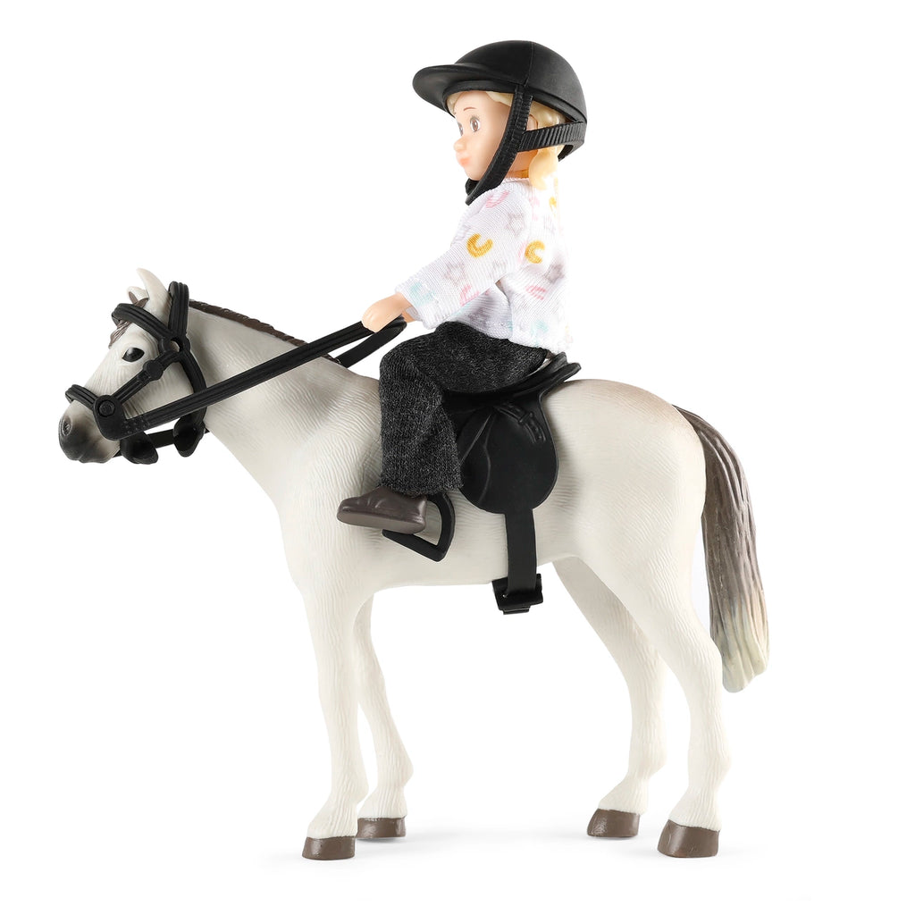 Lundby dukkehusdukke med hest