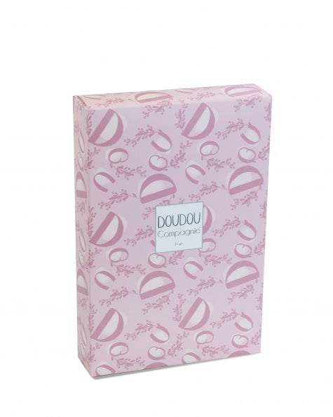 Doudou Et Compagnie Presentbox Rosa kanin med snuttefilt