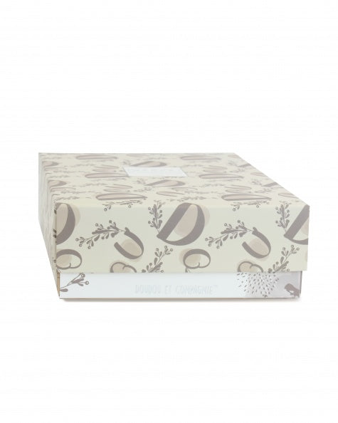 Doudou Et Compagnie Presentbox Beige kanin med snuttefilt
