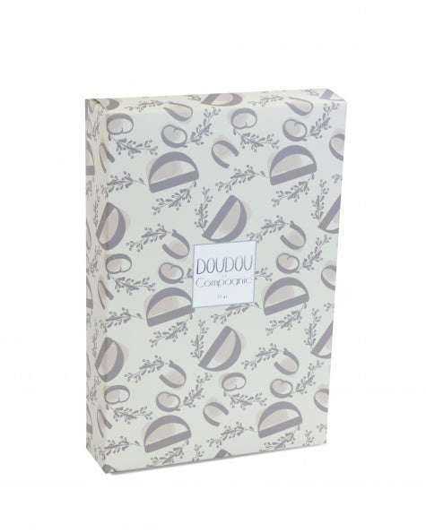 Doudou Et Compagnie Presentbox Beige kanin med snuttefilt