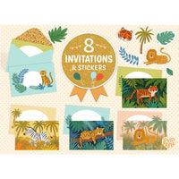 Thumbnail for Djeco Inbjudningskort Jungle Animals (8st)