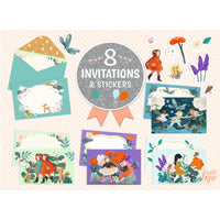 Thumbnail for Djeco Inbjudningskort Garden Friends (8st)