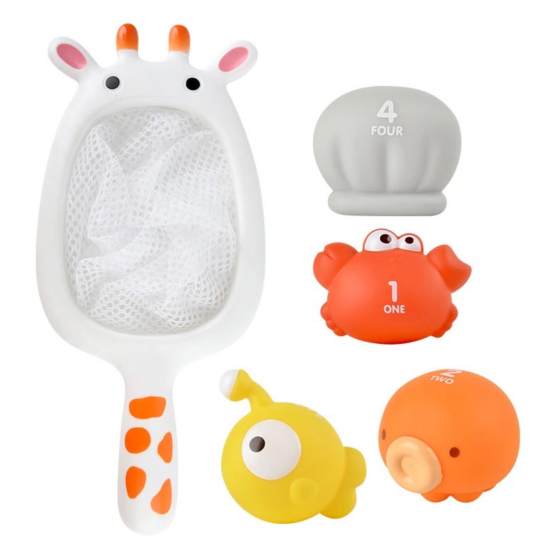 Fresh Kid Badleksak Fiskeset Giraff (5 delar)