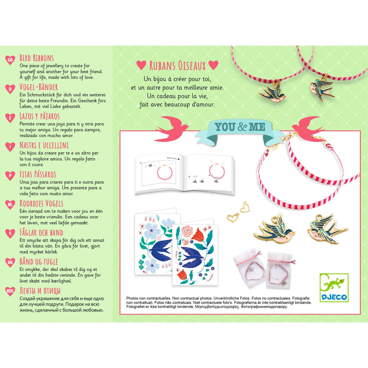 Djeco You & Me Bird Ribbons Armband