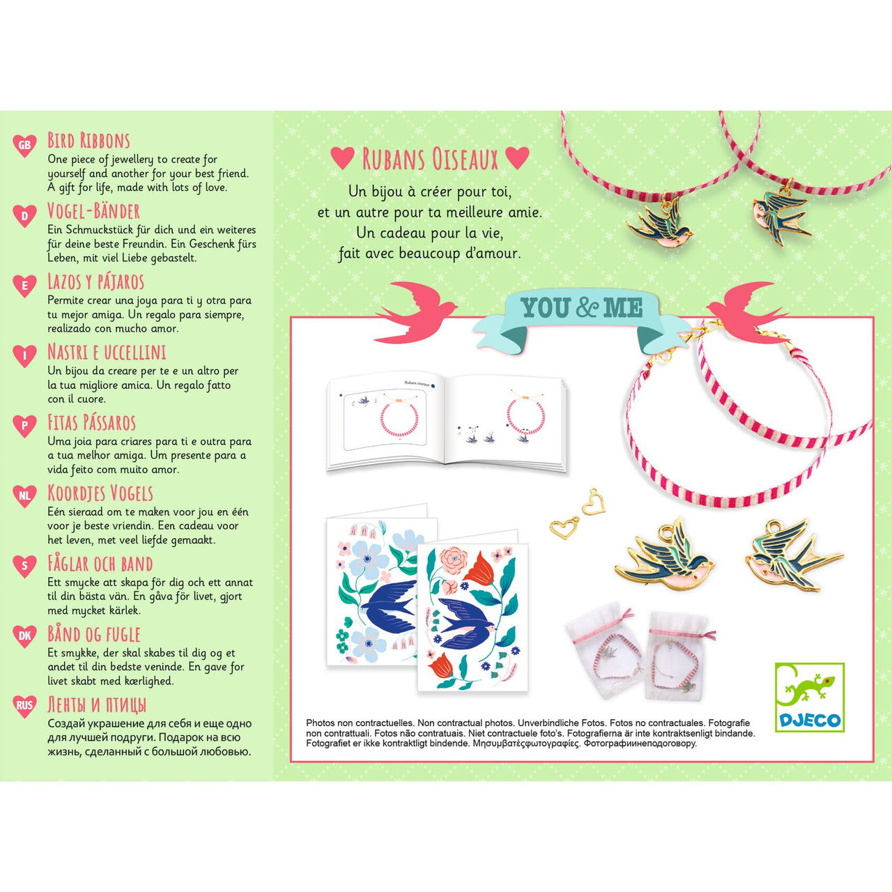 Djeco You & Me Bird Ribbons Armband