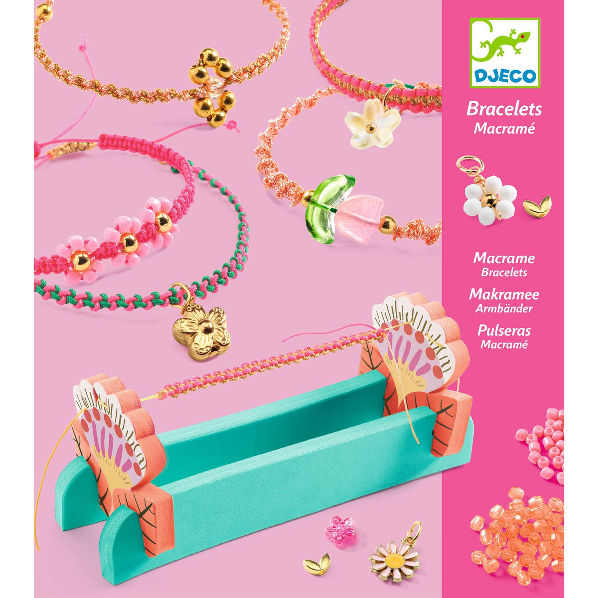 Djeco Smyckespyssel Makraméarmband Rosa