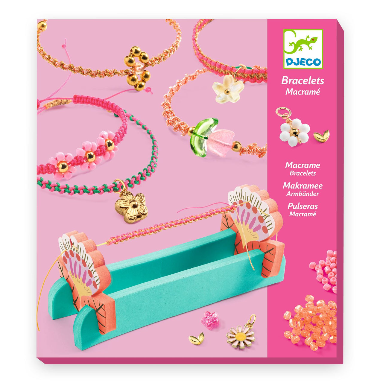 Djeco Smyckespyssel Makraméarmband Rosa