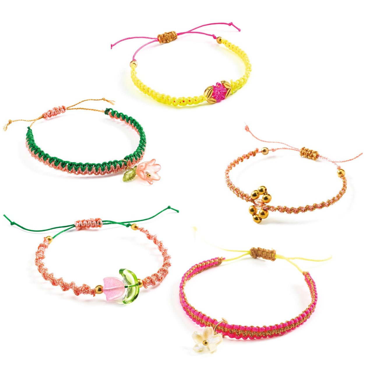 Djeco Smyckespyssel Makraméarmband Rosa