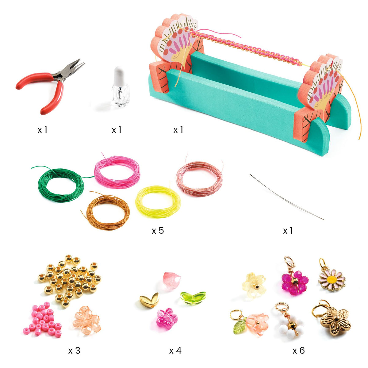 Djeco Smyckespyssel Makraméarmband Rosa