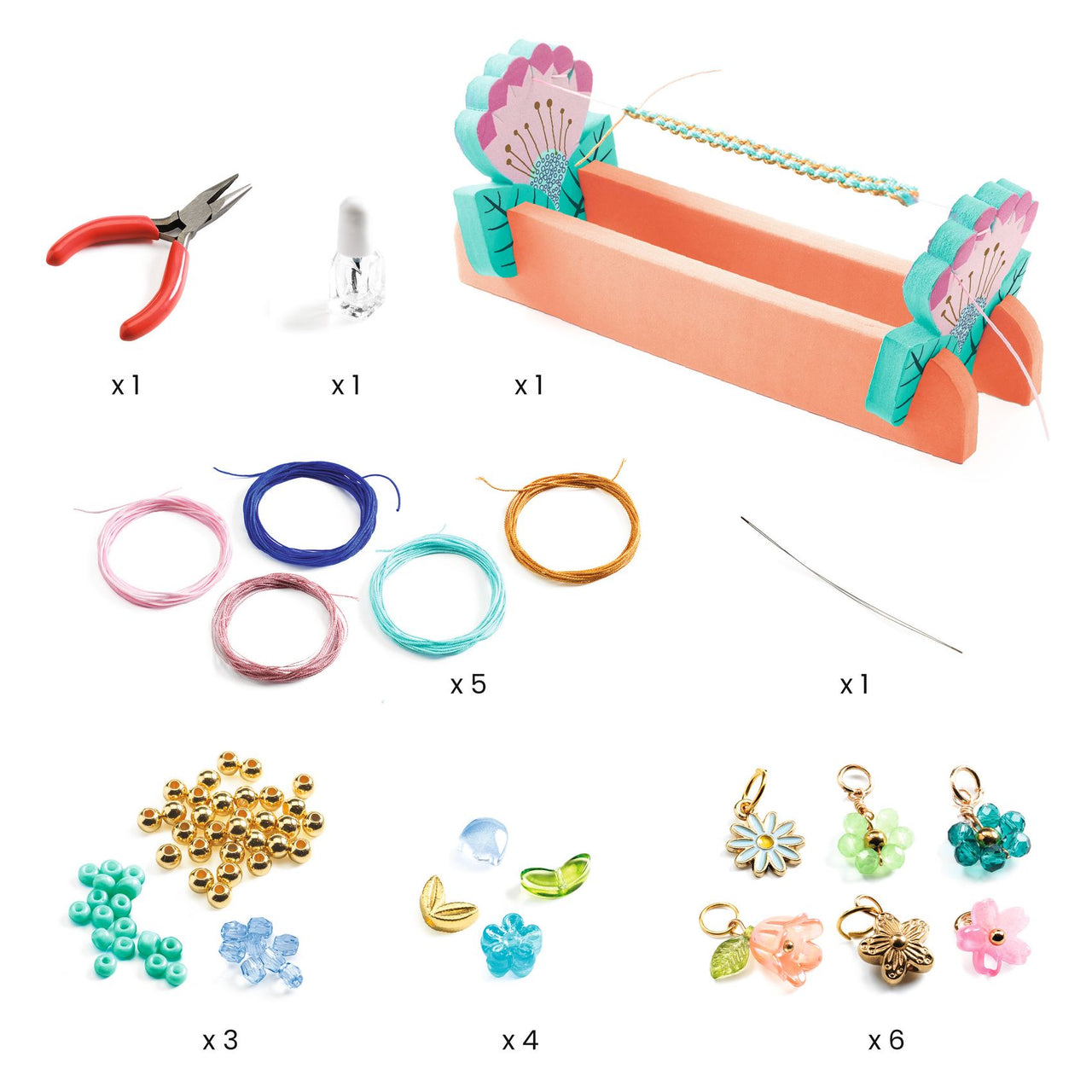 Djeco Smyckespyssel Makraméarmband Blå