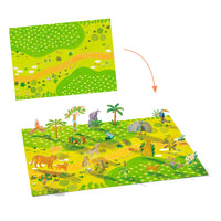 Thumbnail for Djeco Återanvändbara klistermärken Lift-Up Stickers Animals (80st)