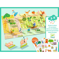Thumbnail for Djeco Återanvändbara klistermärken Lift-Up Stickers Farm (80st)
