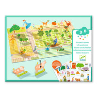 Thumbnail for Djeco Återanvändbara klistermärken Lift-Up Stickers Farm (80st)