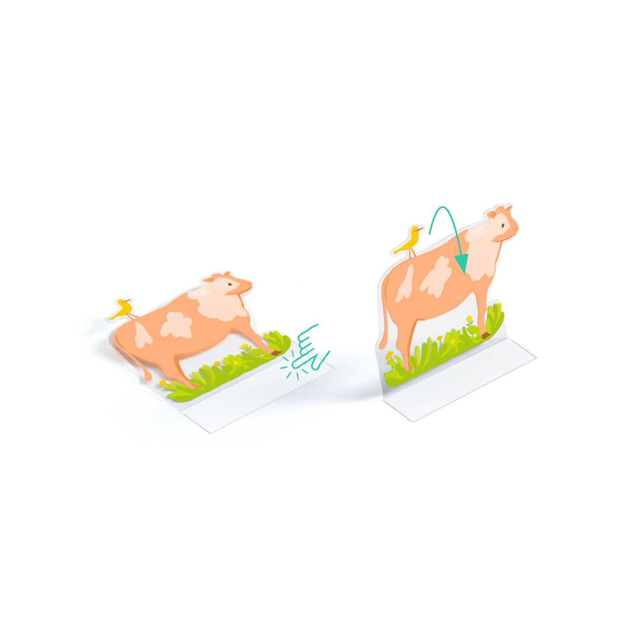Djeco Återanvändbara klistermärken Lift-Up Stickers Farm (80st)