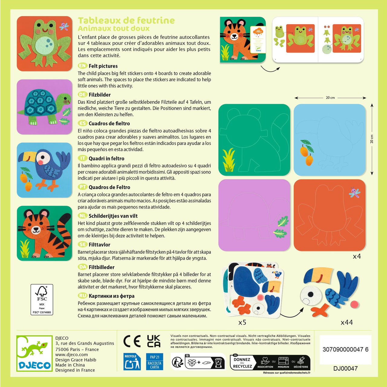Djeco Filtpyssel Soft Animals