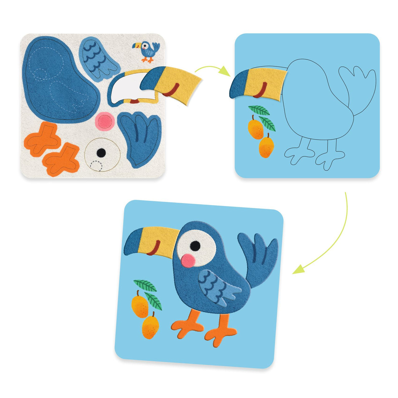 Djeco Filtpyssel Soft Animals
