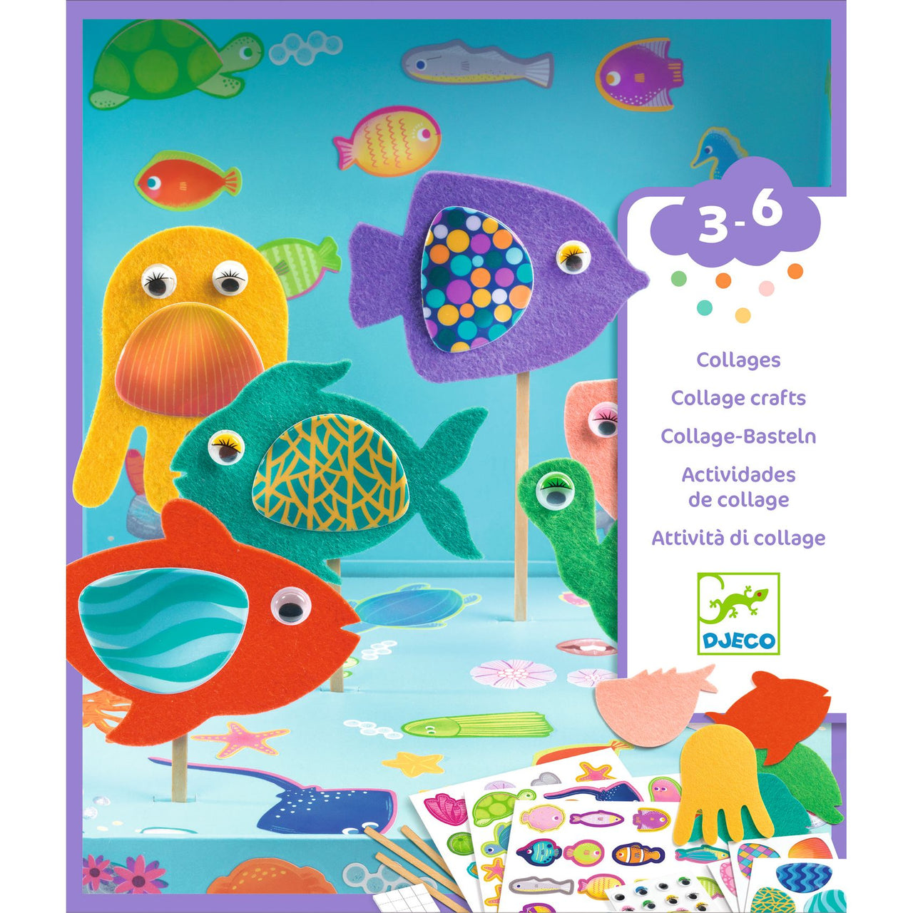 Djeco Collagepyssel Happy Aquarium