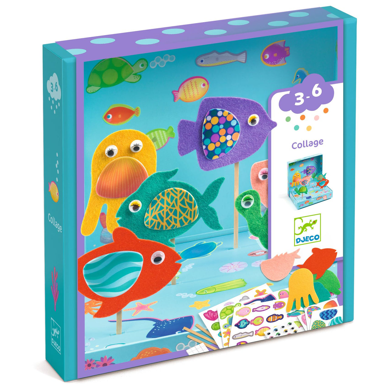 Djeco Collagepyssel Happy Aquarium