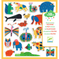 Thumbnail for Djeco Klistermärken i filt Animals Everywhere! (60st)