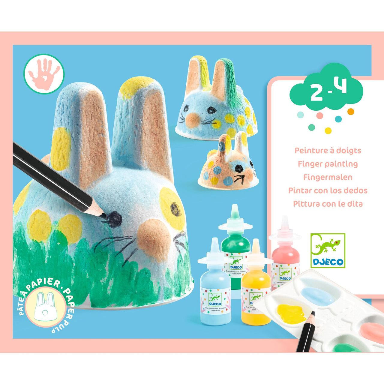 Djeco Fingerfärg Bunny Trio