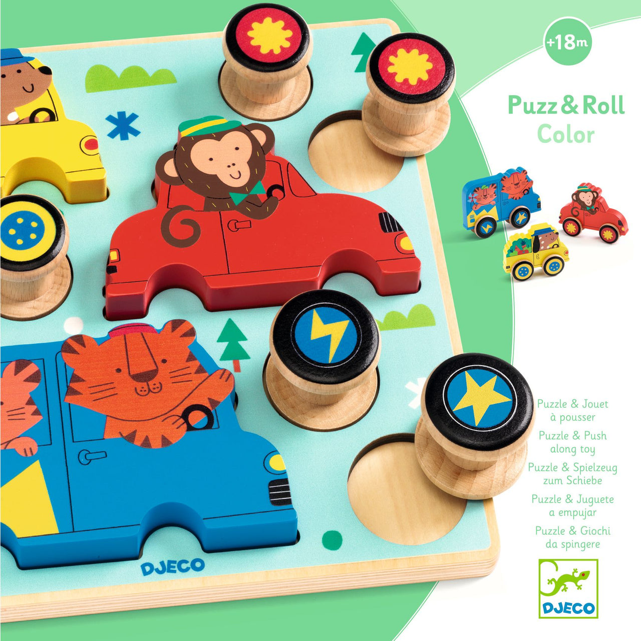 Djeco Pussel Puzz and Roll Color (9 bitar)