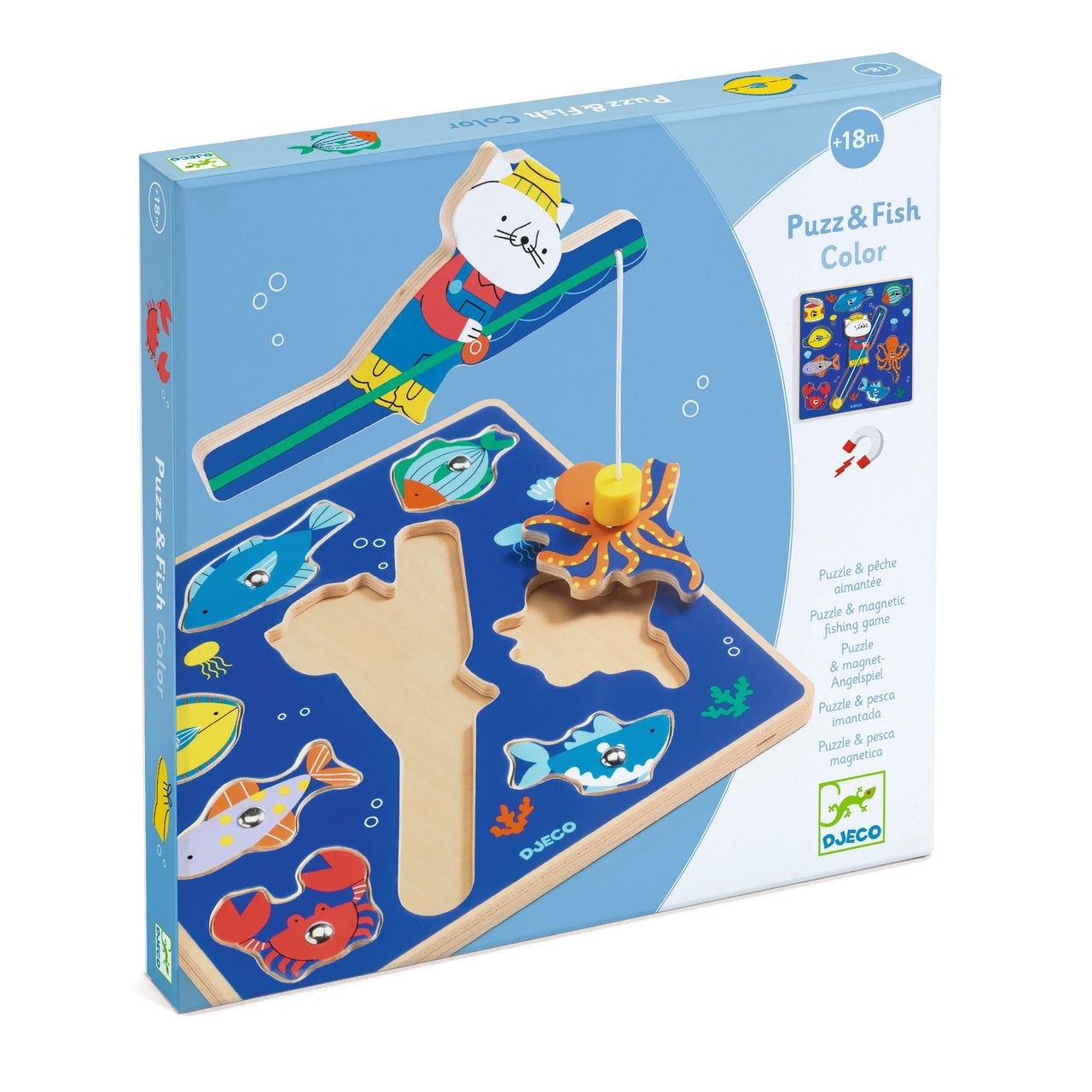 Djeco Pussel Puzz and Fish Color (9 bitar)