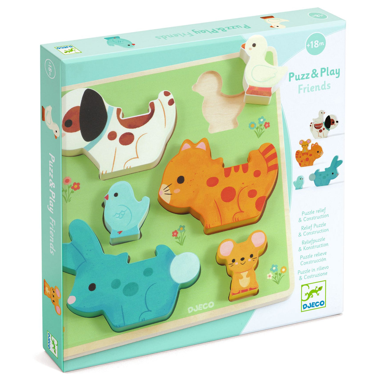 Djeco Pussel Puzz & Play Friends (6 bitar)