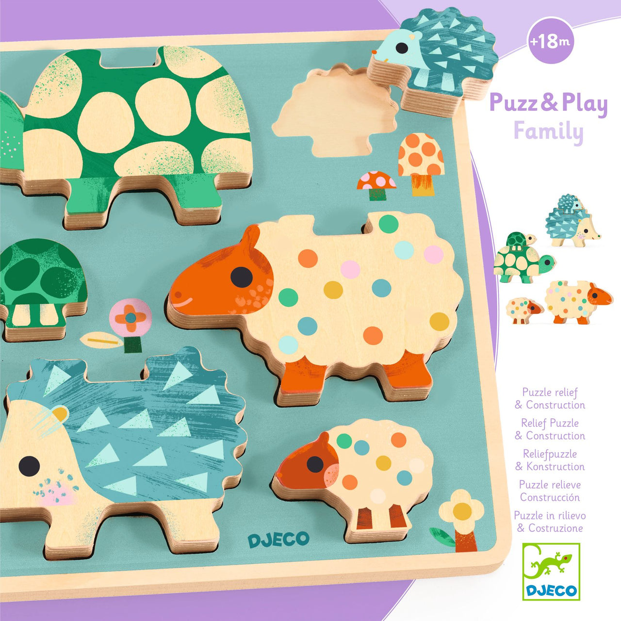 Djeco Pussel Puzz & Play Family (6 bitar)